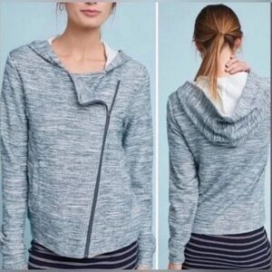 Anthropologie Saturday Sunday Hoodie Tweed Moto Jacket Size L